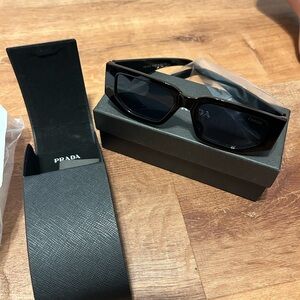 Prada Glossy Black Sunglasses with Case